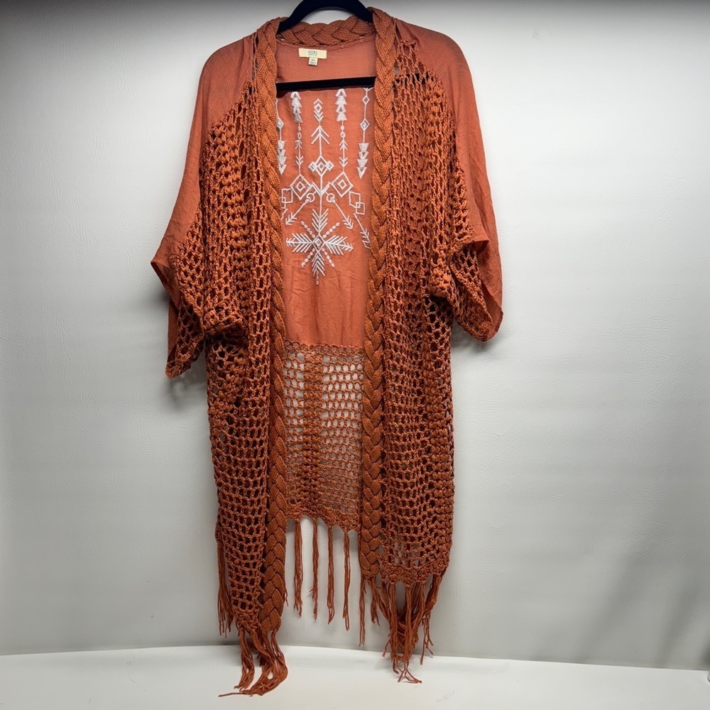 KORI America knit back embroidered cardigan size M/L